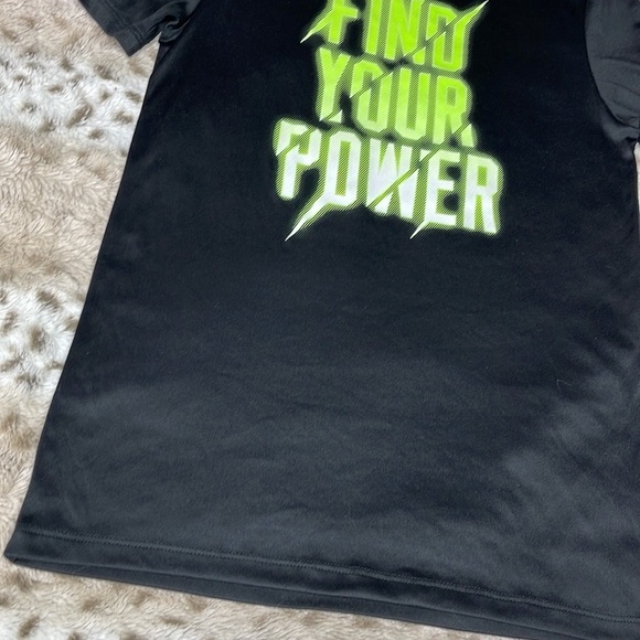 Champion Black Green Glow Tee Size L 12-14 - Picture 3 of 7